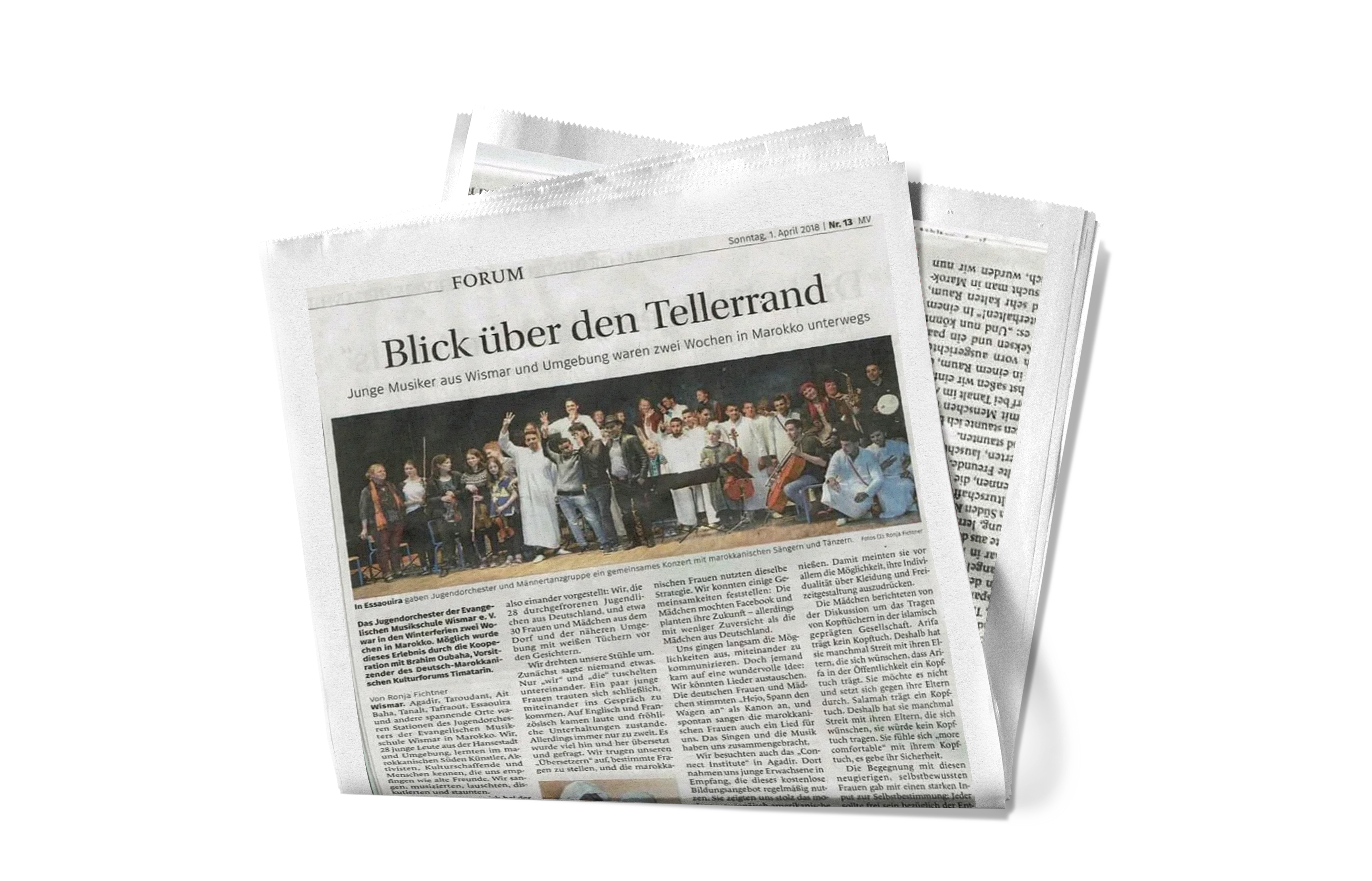 Blick über den Tellerrand Junge Musiker aus Wismar und Umgebung waren zwei Wochen in Marokko unterwegs